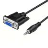 Qaoquda DB9 9 Pin Female to 3.5mm Male Plug Serial Cable RS232 to 1/8 inch Conversion Cable Cord- 6FT/1.8M view 1
