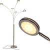 Brightech Orion Arc Floor Lamp for Living Room, Tree Floor Lamp with 5 Adjustable Arms, Multi-Head Standing Lamp with Flexible Rotating LEDs for Bedroom, Dorm - Bright Hanging Lighting - Satin Nickel view 1