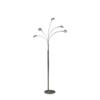 Brightech Orion Arc Floor Lamp for Living Room, Tree Floor Lamp with 5 Adjustable Arms, Multi-Head Standing Lamp with Flexible Rotating LEDs for Bedroom, Dorm - Bright Hanging Lighting - Satin Nickel view 4
