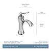 Moen 4500ORB Wynford One-Handle High-Arc Bathroom Faucet with Drain Assembly, Oil Rubbed Bronze view 4