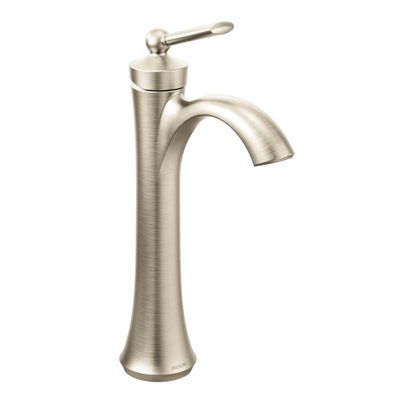Moen Wynford Brushed Nickel One-Handle High Arc Vessel Bathroom Faucet for Single Hole Vessel Sinks, 4507BN