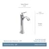 Moen Wynford Brushed Nickel One-Handle High Arc Vessel Bathroom Faucet for Single Hole Vessel Sinks, 4507BN view 3