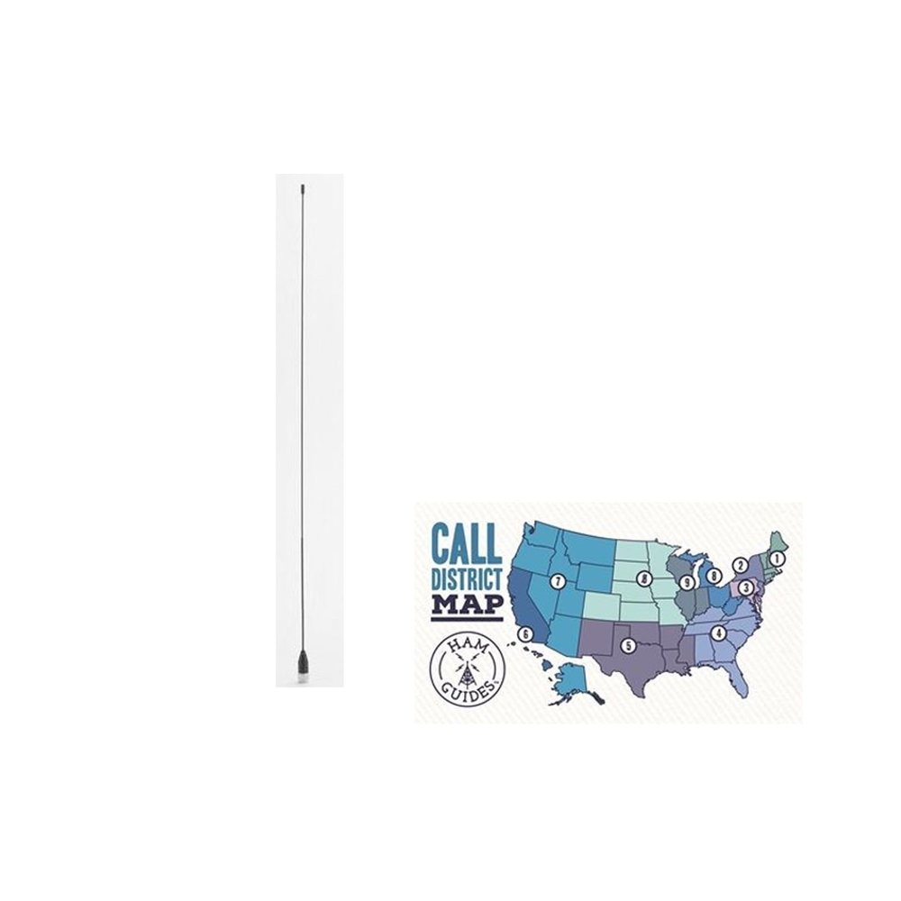 Bundle - 2 Items - Comet HT Antenna, 2m/70cm, SMA, 17in and Ham Guides TM Pocket Reference Card