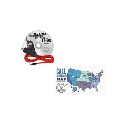 Yaesu SOFTWARE & CABLE FOR FT-60/USB and Ham Guides TM Pocket Reference Card Bundle