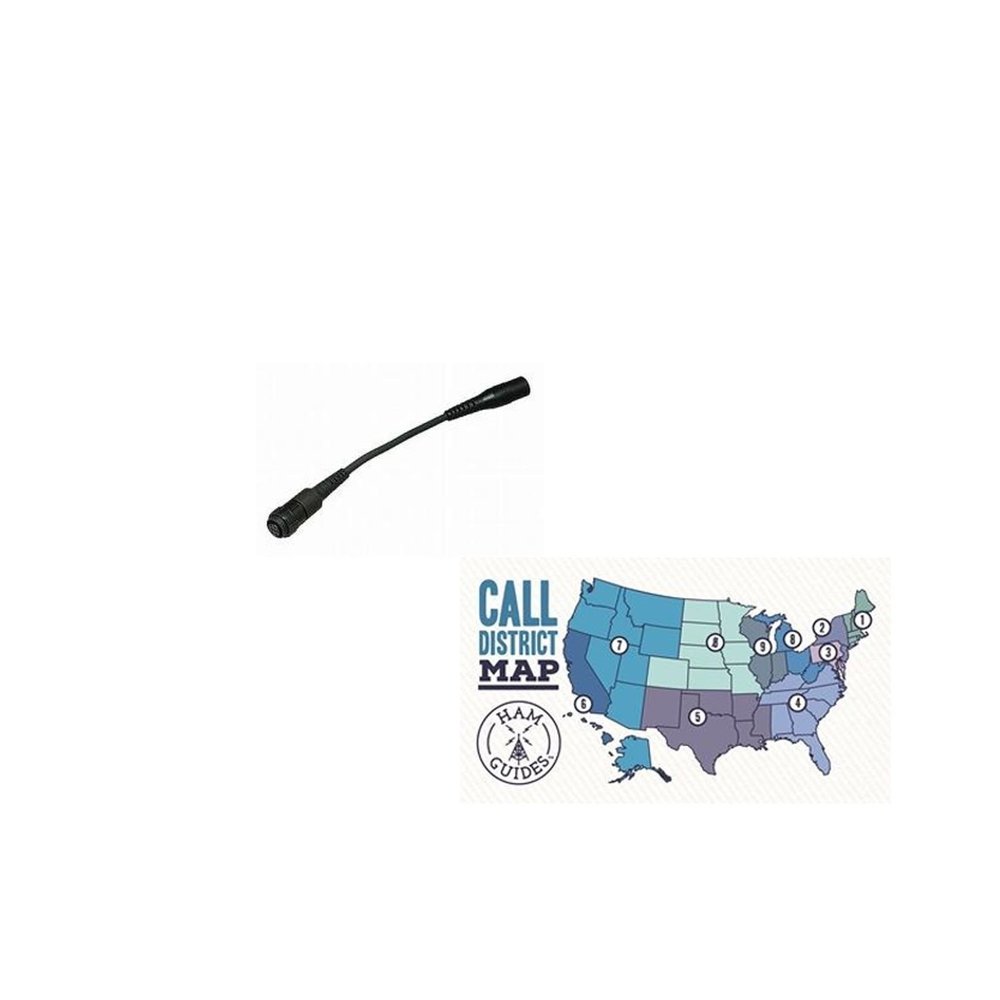 Yaesu VX-8R Microphone Adapter and Ham Guides TM Pocket Reference Card Bundle