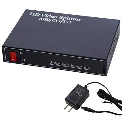 UHPPOTE BNC HD 1 in 4 Out Ports Video Splitter Security AHD CVI TVI Video Amplifier Distributor