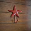 Starfish Wall Hook Metal Wall Hanger Towel Hook Colonial Red or Pick Color view 1