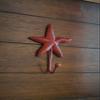 Starfish Wall Hook Metal Wall Hanger Towel Hook Colonial Red or Pick Color view 4