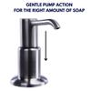 Nantucket Sinks Dish or Hand Soap Dispenser for Kitchen Sink Brushed Nickel, with Pump, 16 oz PVC Reservoir for Liquid, Removable Head Easy Refill, No Mess NSSD-BN view 4