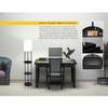 Adesso 3116-01 USB & AC Charging Station Floor Night Lamp with 2 Storage Shelves and Device Holders Black, 63" view 2