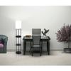 Adesso 3116-01 USB & AC Charging Station Floor Night Lamp with 2 Storage Shelves and Device Holders Black, 63" view 3