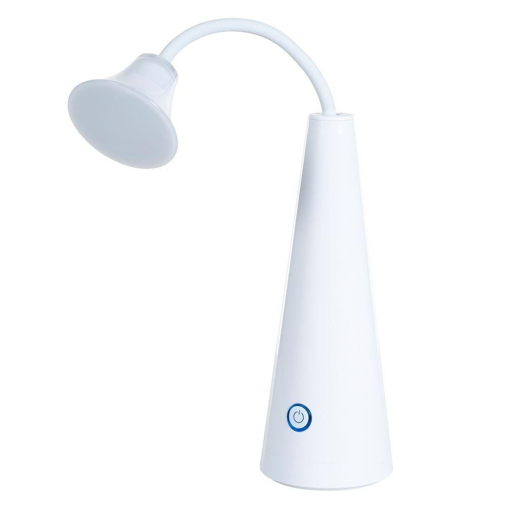 Lavish Home Contemporary LED Gooseneck Desk Lamp - White