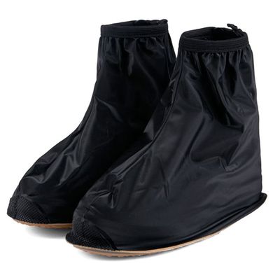 Outdoor Men and Women Rain Shoes Rain Boots Cover Riding Waterproof Shoe Covers (Black, XXL)