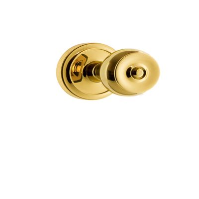 Grandeur 820190 Circulaire Rosette Privacy with Bouton Knob in Polished Brass, Privacy - 2.375