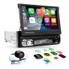 Single-Din-Touchscreen-Radio,Carplay&Android Auto,Car-Stereo-with Backup Camera Bluetooth/FM/RDS Radio/Type-C/USB/SD/MP4/MP5 Player EZoneTronics view 1