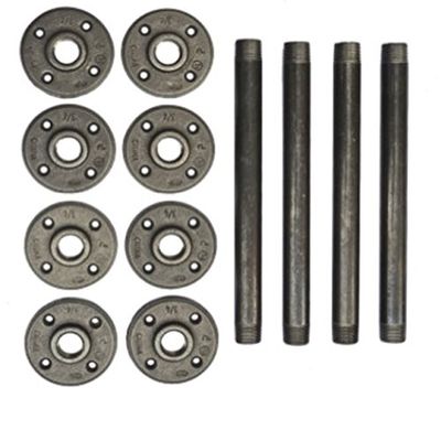 Homedecorandsuch Industrial Pipe Table Legs 10" - 4 Pack Perfect for: Coffee Tables, Metal Table Legs, Side Table, Bench, Shelf, Night Stand - Industrial Quality 1/2" Pipe Hairpin Legs