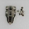 WellieSTR 5 Units Toggle case Catch Boxes Chest Trunk Tool Box Suitcase Closure Clasp Latch with Rivets (Silver) view 2