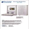 Build queen Murphy bed with pre-made interior panel 4-panel door style, woodwoking plans- Design 1QDWB view 1