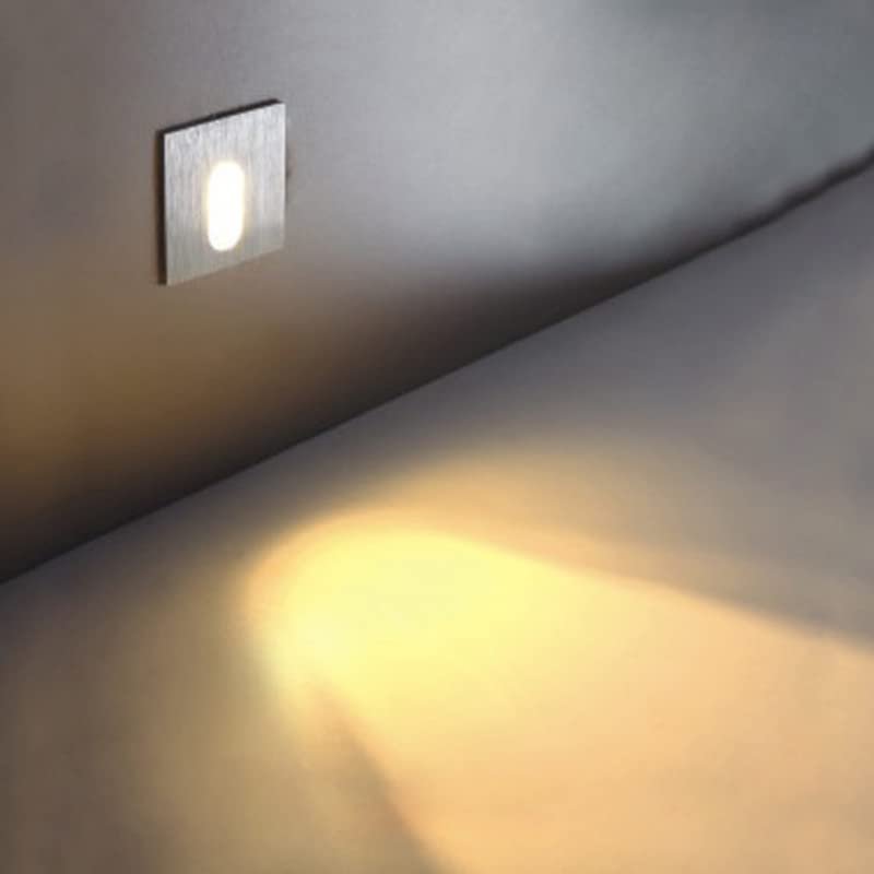 LUMINTURS Square 3W LED Wall Sconces Corner Step Light Fixture Recessed L...