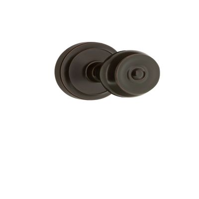 Grandeur 820193 Circulaire Rosette Privacy with Bouton Knob in Timeless Bronze, Privacy - 2.375