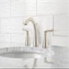 Pfister Weller Widespread Bathroom Sink Faucet 3 Hole Double Handle Brushed Nickel Vanity Faucet with Pop-Up Drain Assembly WaterSense Certified Leak-Free LG49WR0K view 3