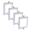 ZEEZ 4 Pack LED Recessed Lighting 4 Inch (OD 4.60" / ID 3.95"), 6W Square Ceiling Down Light Fixture, Dimmable Canless Natural/Neutral White Can Lights, Ultra-Thin Panel Pot Wafer Pancake Downlight view 1
