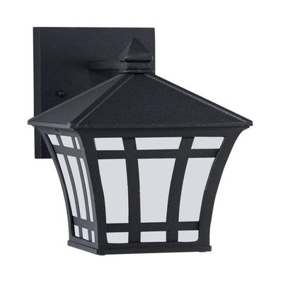 Generation Lighting 89131-12 Generation 89131-12 Transitional One Light Outdoor Wall Lantern from Seagull Herrington Collection in Black Finish, 1-Light, cETL Listed, Safety Rated for Wet Locations