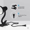 Xtricity LED Clip on Desk Lamp with 360 Flexible Gooseneck, Reading Light for Bed Headboard 6W A19 Bulb Included, 120V, On/Off Switch, 10.25 Height Table Lamp with Black Finish view 3