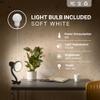 Xtricity LED Clip on Desk Lamp with 360 Flexible Gooseneck, Reading Light for Bed Headboard 6W A19 Bulb Included, 120V, On/Off Switch, 10.25 Height Table Lamp with Black Finish view 4