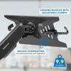 Mount-It! Laptop VESA Mount Tray for VESA Monitor Arms and Stands | Steel Tray with Ventilation and Adjustable Clamps for Notebooks Up to 16.5" Width, Attaches to Monitor Stand 75mm & 100mm VESA view 4