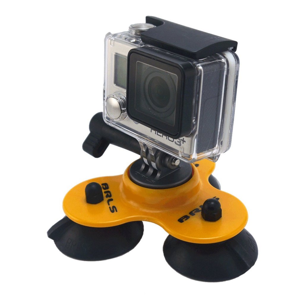 Heavy Duty Suction Action Camera and Phone Mount for: Intense Water (Surf), Air(Aerial) and Land (Moto; Racing; Skate, etc)