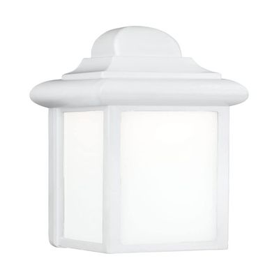 Generation Lighting 8788-15 Transitional One Light Outdoor Wall Lantern from Seagull - Mullberry Hill Collection in White Finish,