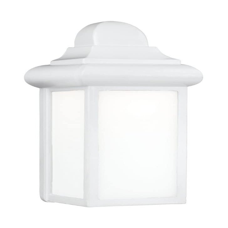 Generation Lighting 8788-15 Transitional One Light Outdoor Wall Lantern from Seagull - Mullberry Hill Collection in White Finish,