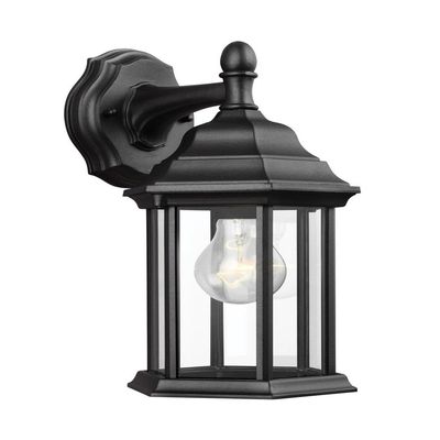 Sea Gull Lighting 8338701-12 Sevier Outdoor Wall Sconce, 1-Light 100 Watts, Black