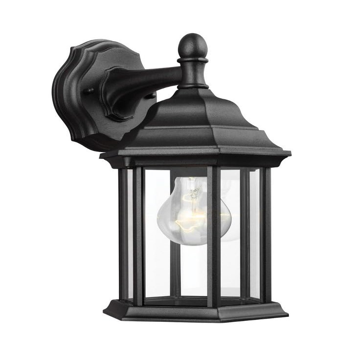 Sea Gull Lighting 8338701-12 Sevier Outdoor Wall Sconce, 1-Light 100 Watts, Black