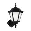 Generation Lighting 89941-12 89941-12 Transitional One Light Outdoor Wall Lantern from Seagull Bakersville Collection in Black Finish, 17 Inch Height, 7.75 Inch Wide view 2