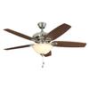 Harbor Breeze COASTAL CREEK 52-in Brushed Nickel Downrod or Close Mount Indoor Ceiling Fan with Light Kit view 1