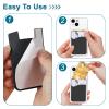 SHANSHUI Card Holder for Phone, Adhesive Phone Wallet Credit ID Business Card Holder Silicone Pocket Stick on Compatible with iPhone & All Smartphones 5 Pack view 4