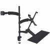 CTA Digital: 2-in-1 Adjustable Monitor Tablet Mount Stand with Keyboard Tray, black (PAD-2AMTK) view 1