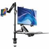 CTA Digital: 2-in-1 Adjustable Monitor Tablet Mount Stand with Keyboard Tray, black (PAD-2AMTK) view 2