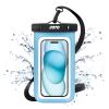 JOTO Universal Waterproof Pouch Case for iPhone 16 15 14 13 Plus Pro Max, IPX8 Cellphone Dry Bag 12 11 Pro Max XR X 8 7 6S Plus SE, Galaxy S23 S22 S21 S20+ S20 S10 Plus Note, Pixel up to 7" -Blue view 1
