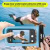 JOTO Universal Waterproof Pouch Case for iPhone 16 15 14 13 Plus Pro Max, IPX8 Cellphone Dry Bag 12 11 Pro Max XR X 8 7 6S Plus SE, Galaxy S23 S22 S21 S20+ S20 S10 Plus Note, Pixel up to 7" -Blue view 3