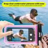JOTO Up to 7" Universal Waterproof Phone Case for iPhone 17 Air 16 15 14 13 12 11 Plus Pro Max, IPX8 Cellphone Dry Bag XR X SE, Galaxy S23 S22 S21 S20+ S20 S10 Plus Note, Pixel -Pink view 3