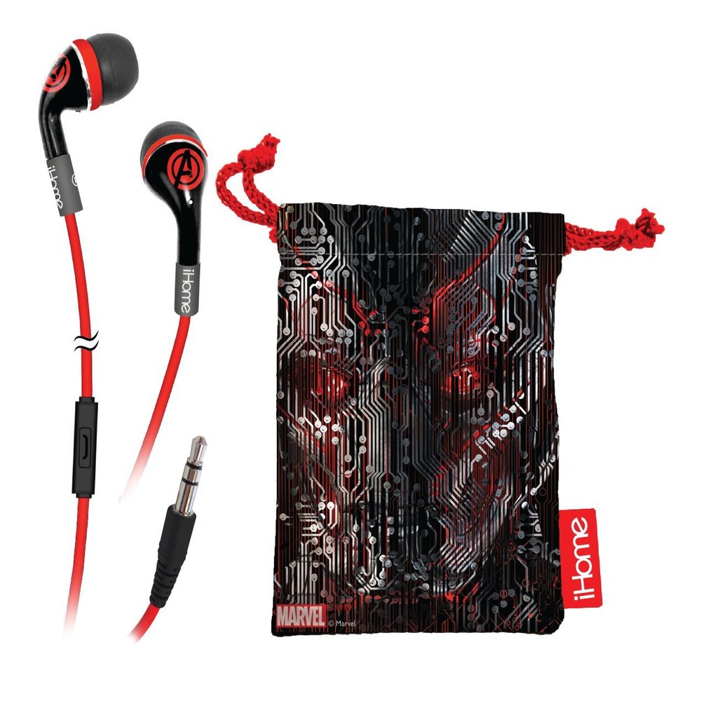 eKids Avengers Age of Ultron Noise Isolating Earphones with Pouch, Vi-M15UL.FX