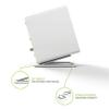 Kanto S2 Tilted Desktop Speaker Stands for Small Speakers & Compact 2-3 Studio Monitors | Supports 6 lbs | Damping Foam Padding | White, Pair view 3