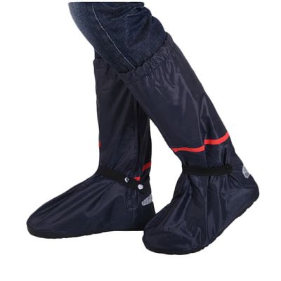 Oxford Cloth High Density Flat with Tall Canister Rain Shoe Covers Waterproof Shoe Covers (M)