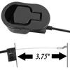 Aluminum Metal Pull Recliner Handle 4-3/8" by 2-5/8" with Cable that has a S/Z Hook Exposed Cable Length (4.75") Total Length is Medium at 36.25 view 3
