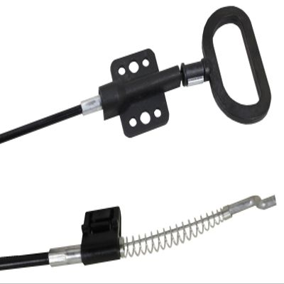 RRRP - Recliner Replacement Parts - Universal D Handle Cable - Spring S/Z Hook Exposed 5.25" Length is 43" fits Berkline/Major Brands Couch Parachute Ring Style Pull Chair Release Handle Sofa