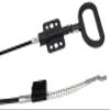 RRRP - Recliner Replacement Parts - Universal D Handle Cable - Spring S/Z Hook Exposed 5.25" Length is 43" fits Berkline/Major Brands Couch Parachute Ring Style Pull Chair Release Handle Sofa view 1