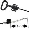 RRRP - Recliner Replacement Parts - Universal D Handle Cable - Spring S/Z Hook Exposed 5.25" Length is 43" fits Berkline/Major Brands Couch Parachute Ring Style Pull Chair Release Handle Sofa view 4